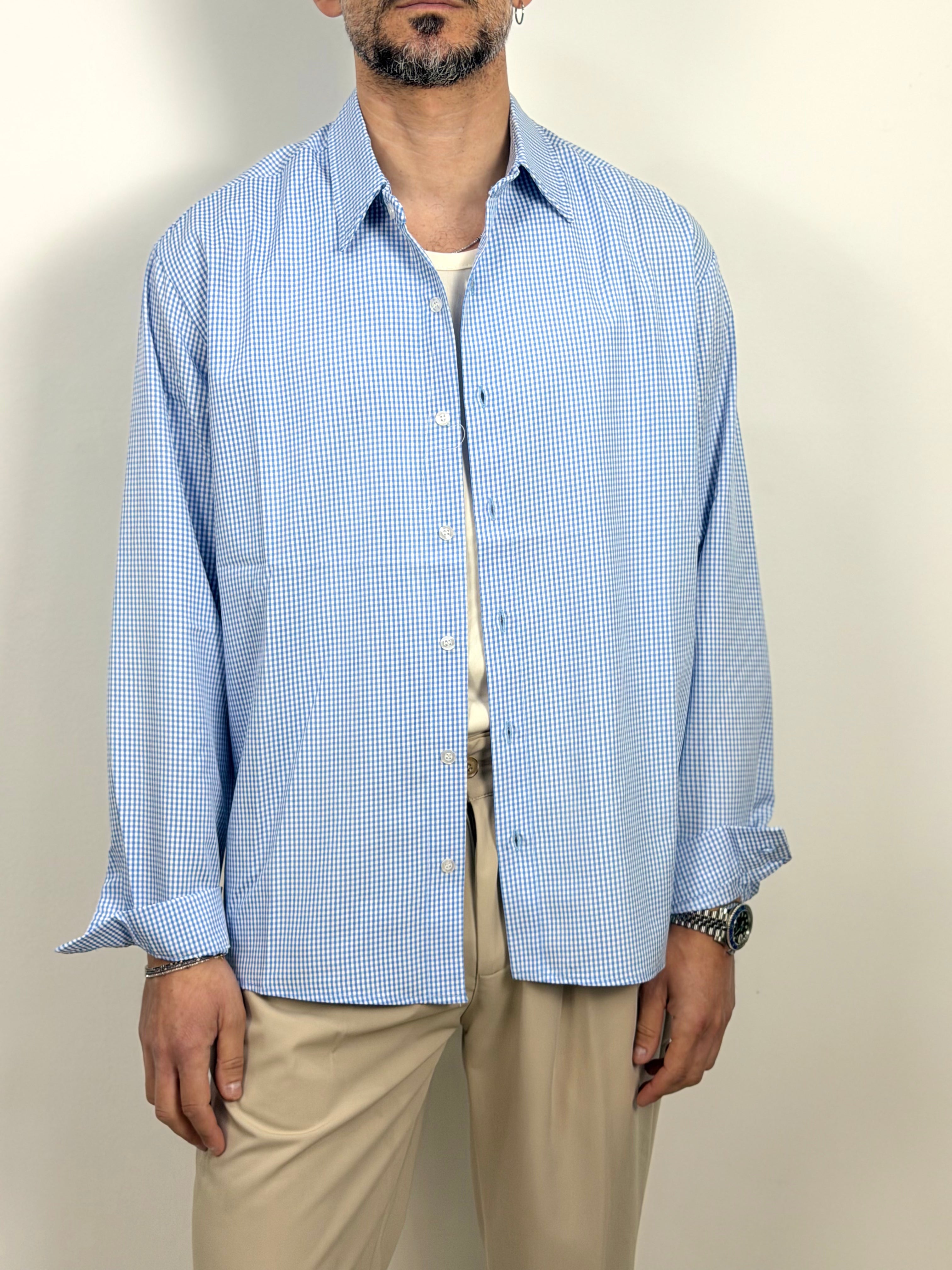 CAMICIA A QUADRI MANICA LUNGA