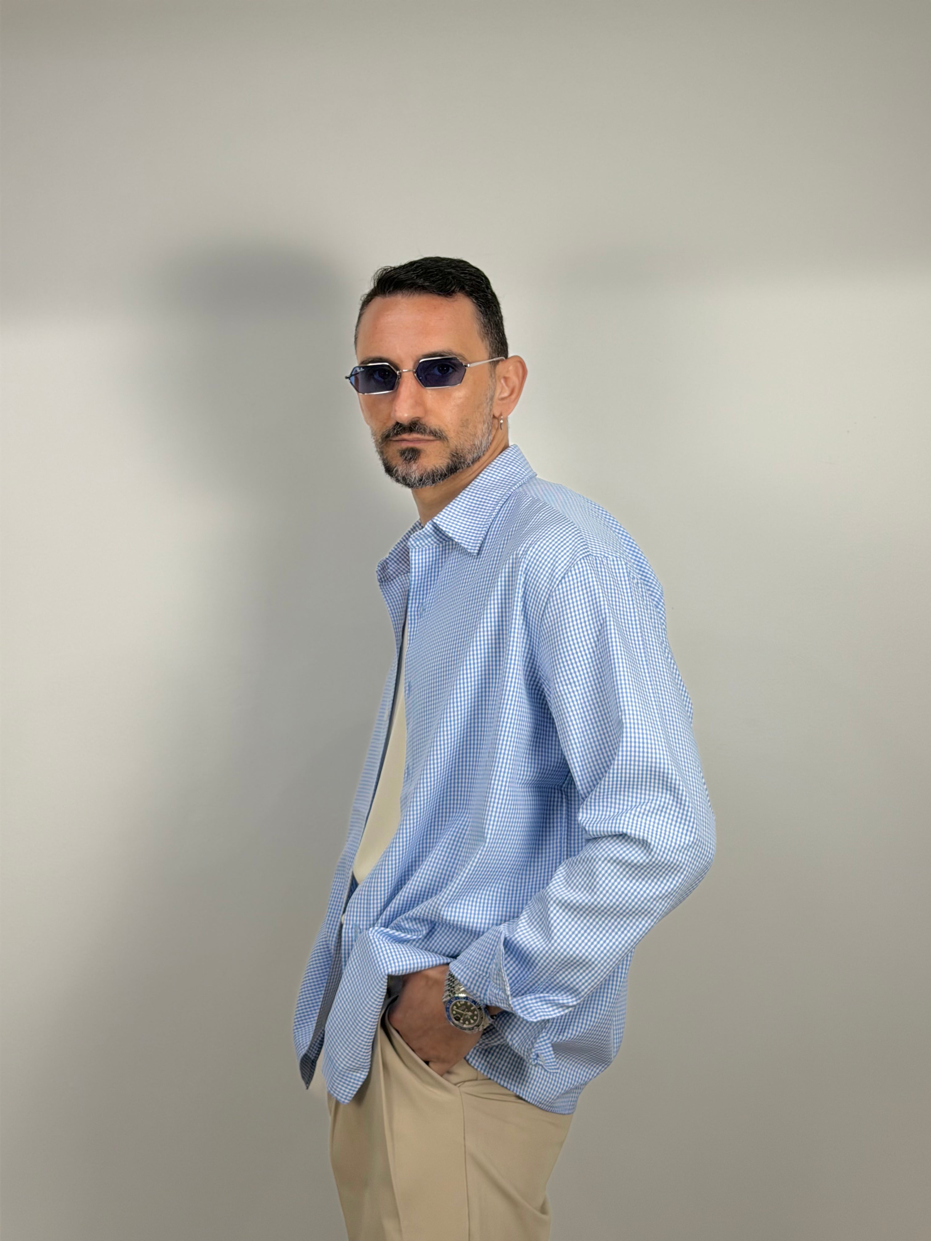 CAMICIA A QUADRI MANICA LUNGA