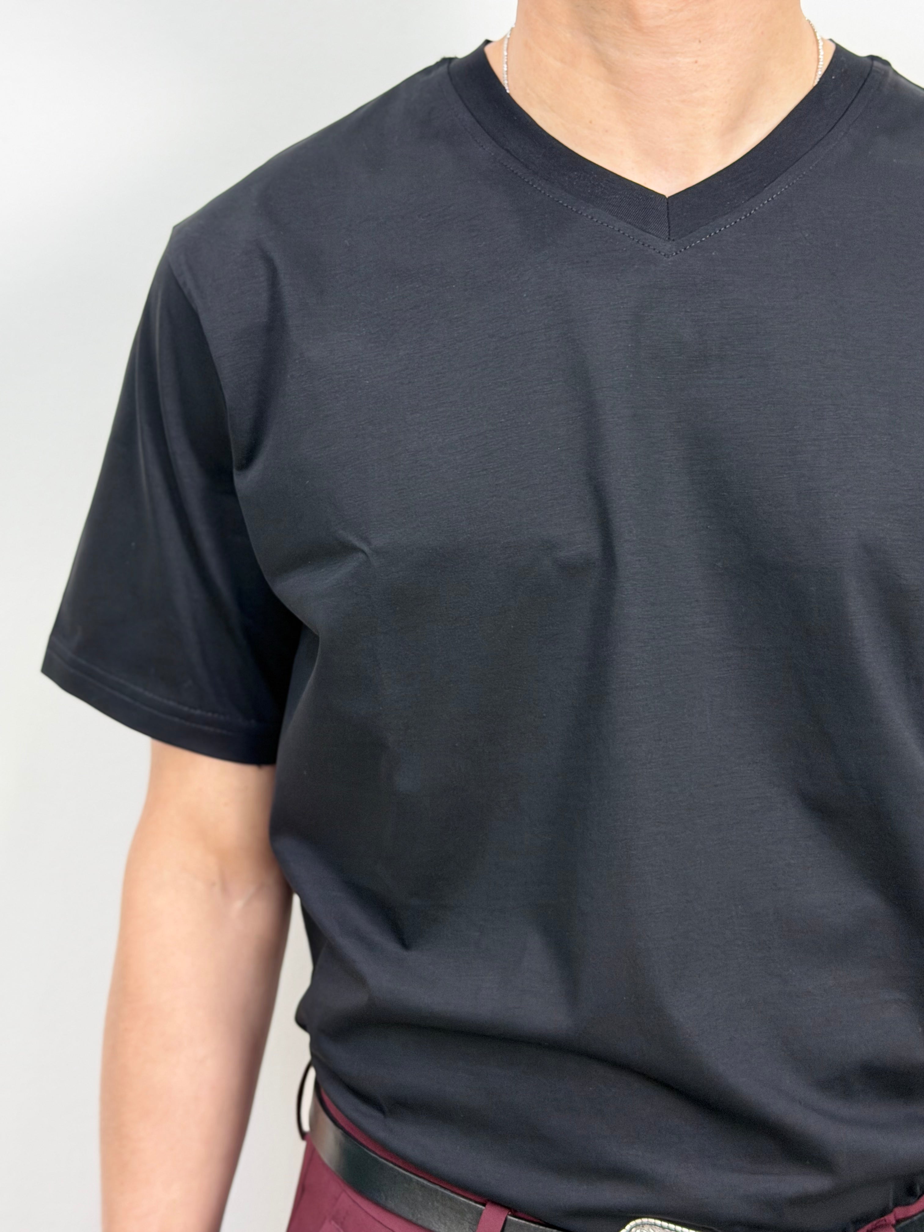 T SHIRT FILO DI SCOZIA SCOLLO V