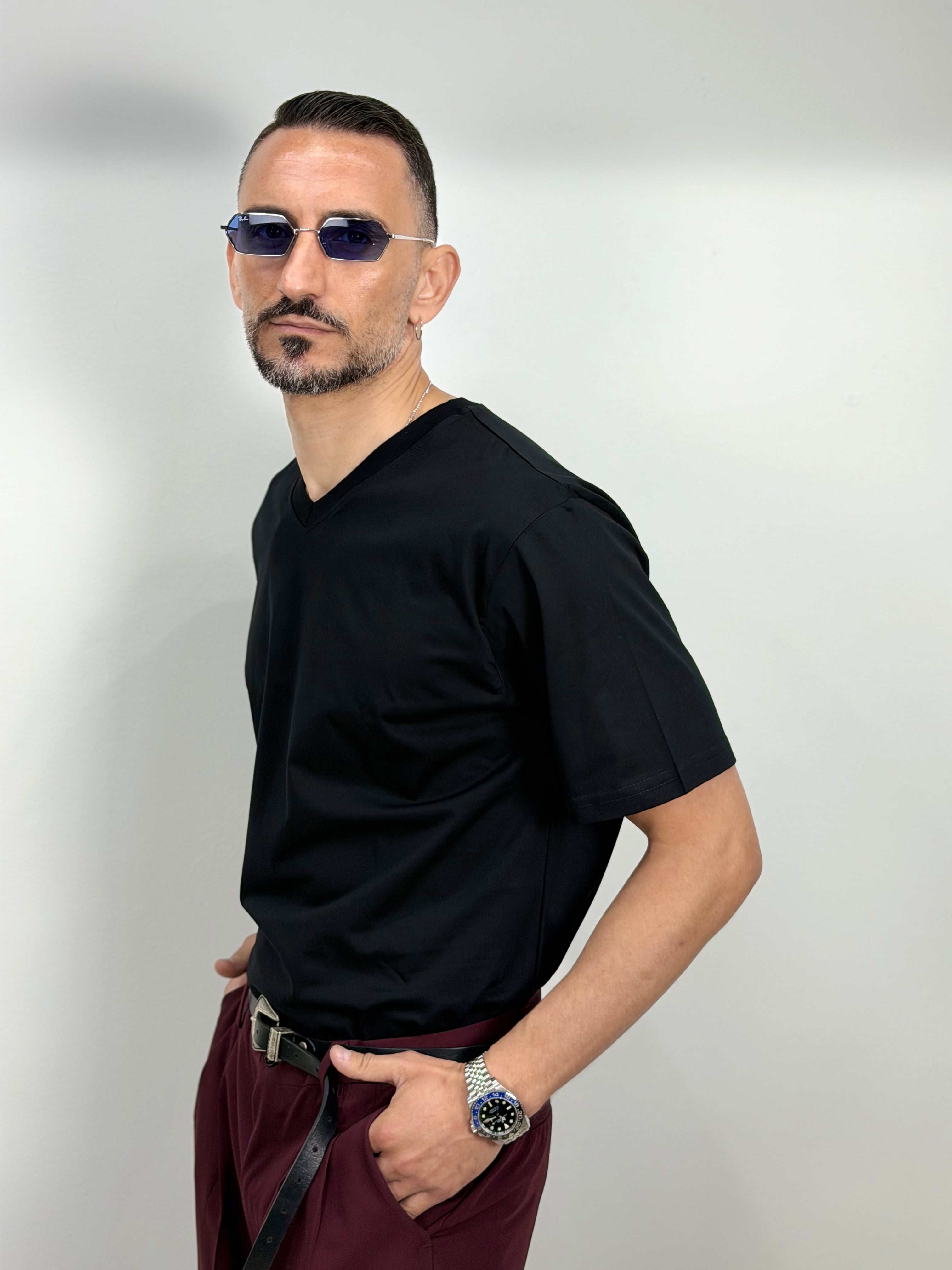 T SHIRT FILO DI SCOZIA SCOLLO V