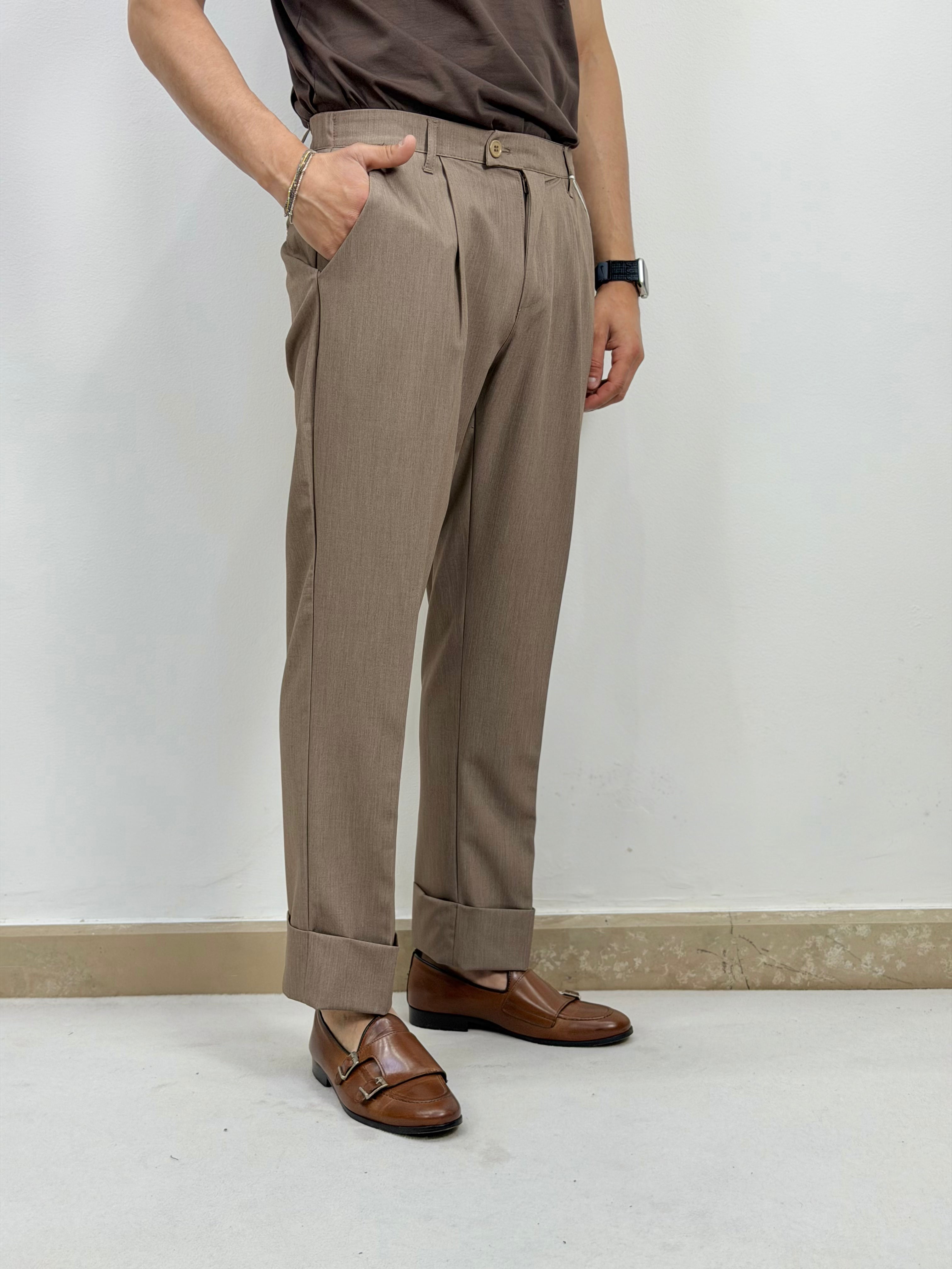 PANTALONI AMPIO RISVOLTO