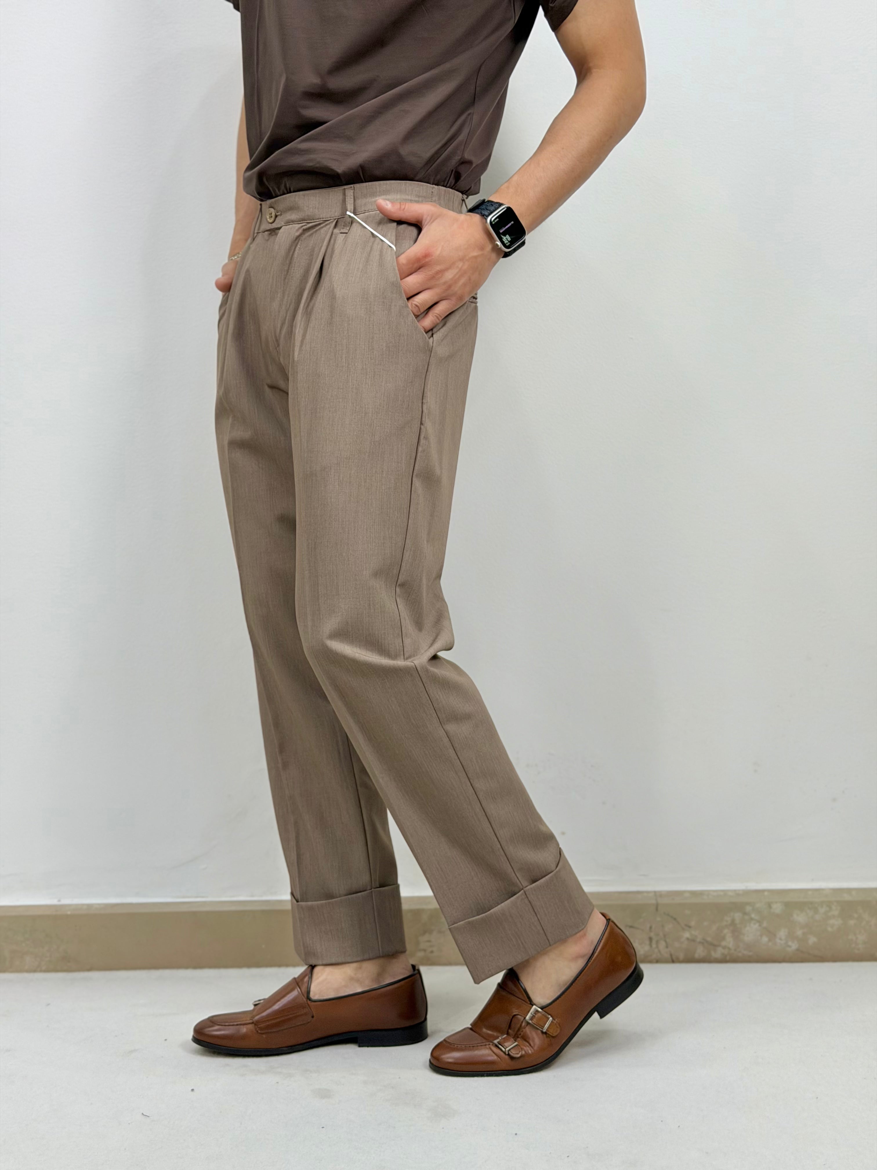 PANTALONI AMPIO RISVOLTO