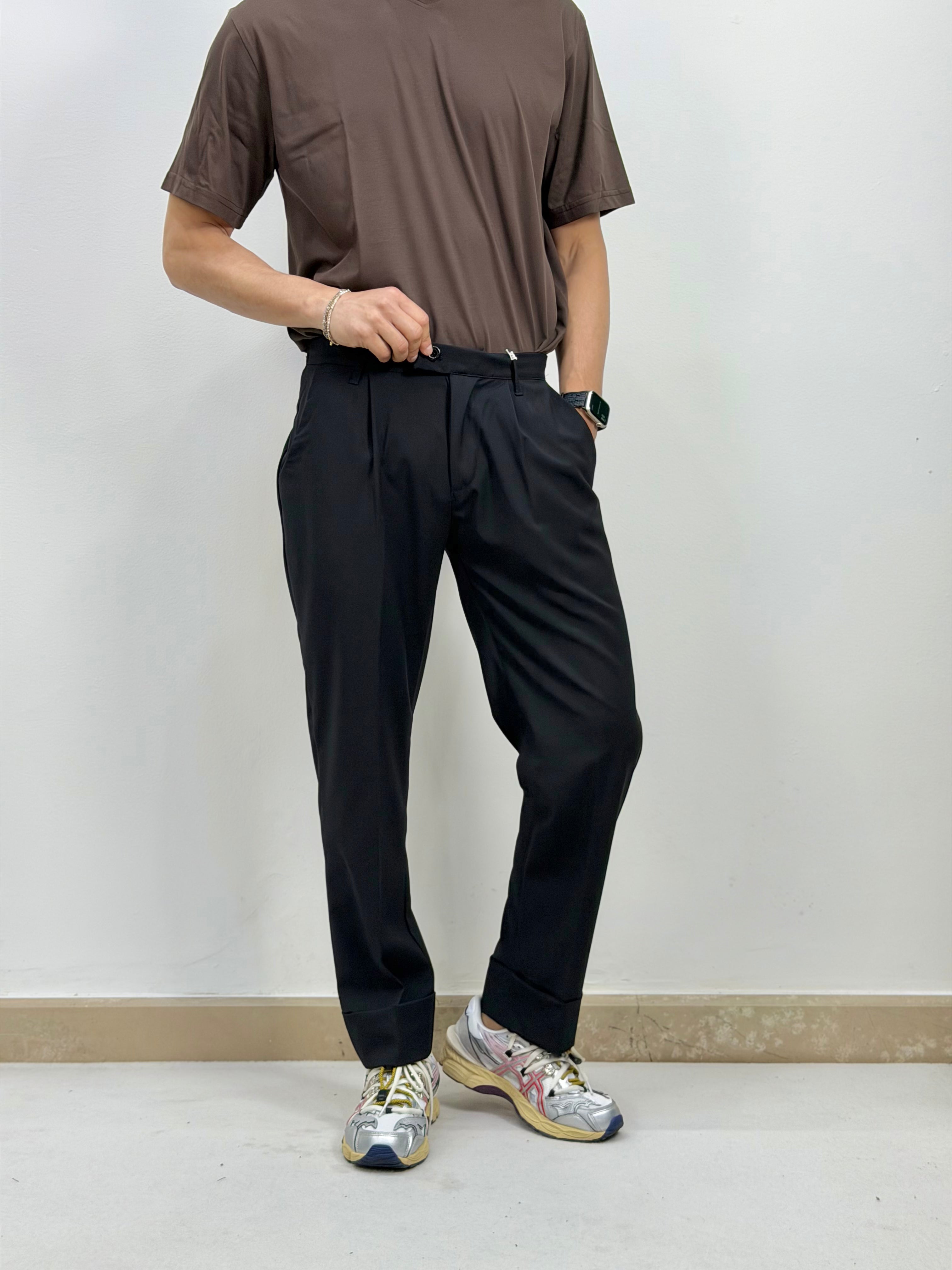 PANTALONI AMPIO RISVOLTO