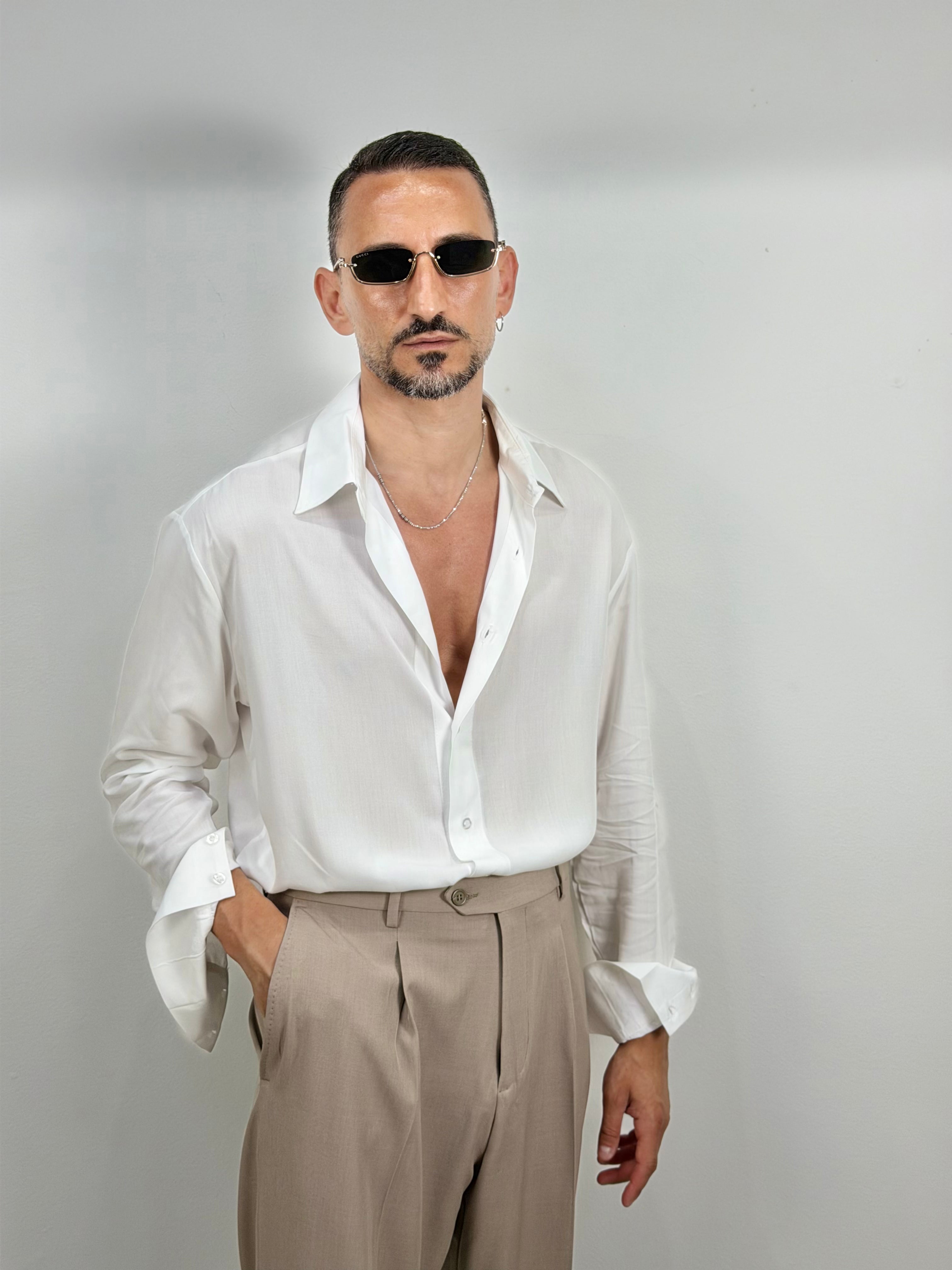 CAMICIA SIMIL SETA  OVER