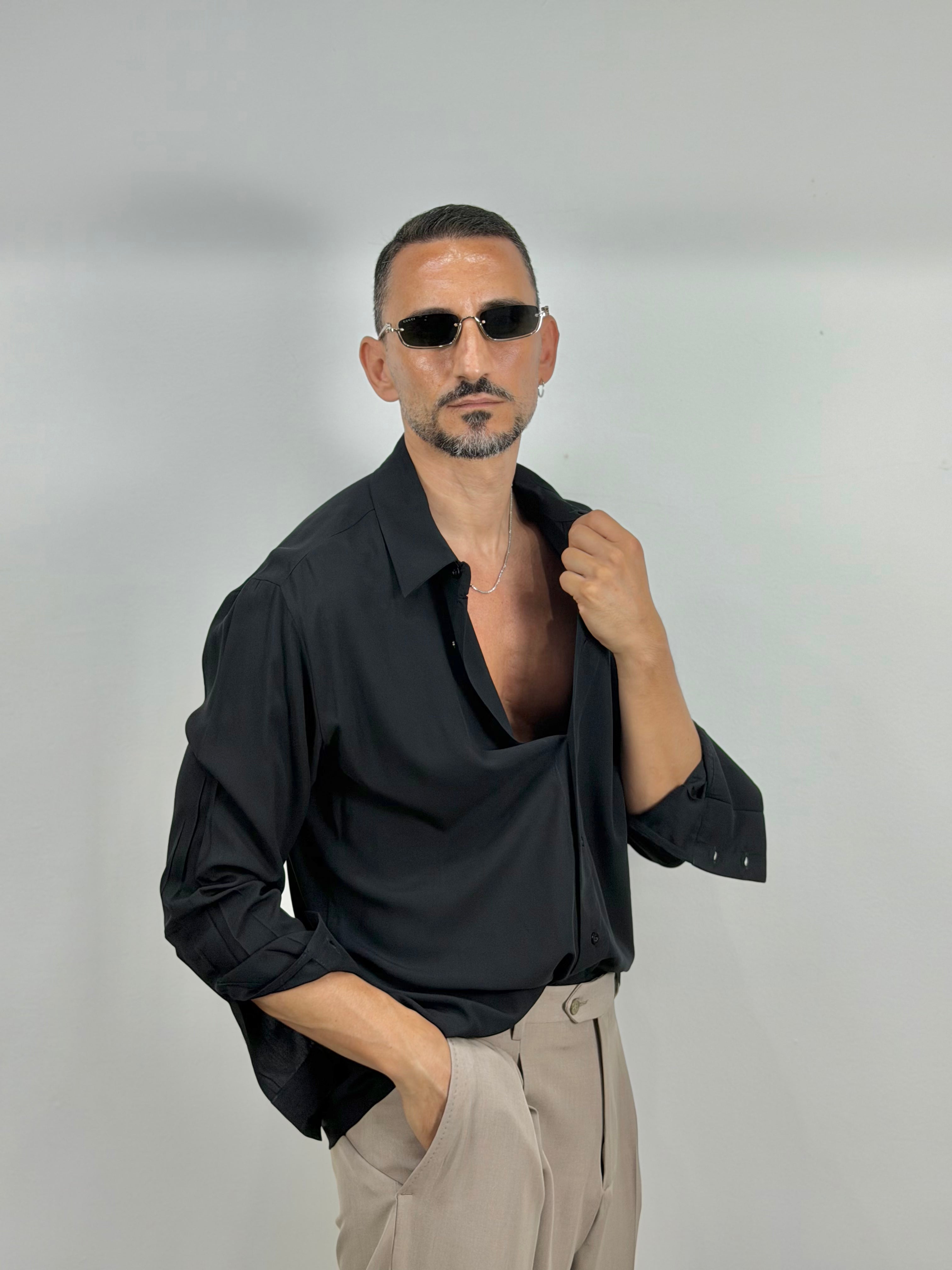 CAMICIA SIMIL SETA  OVER