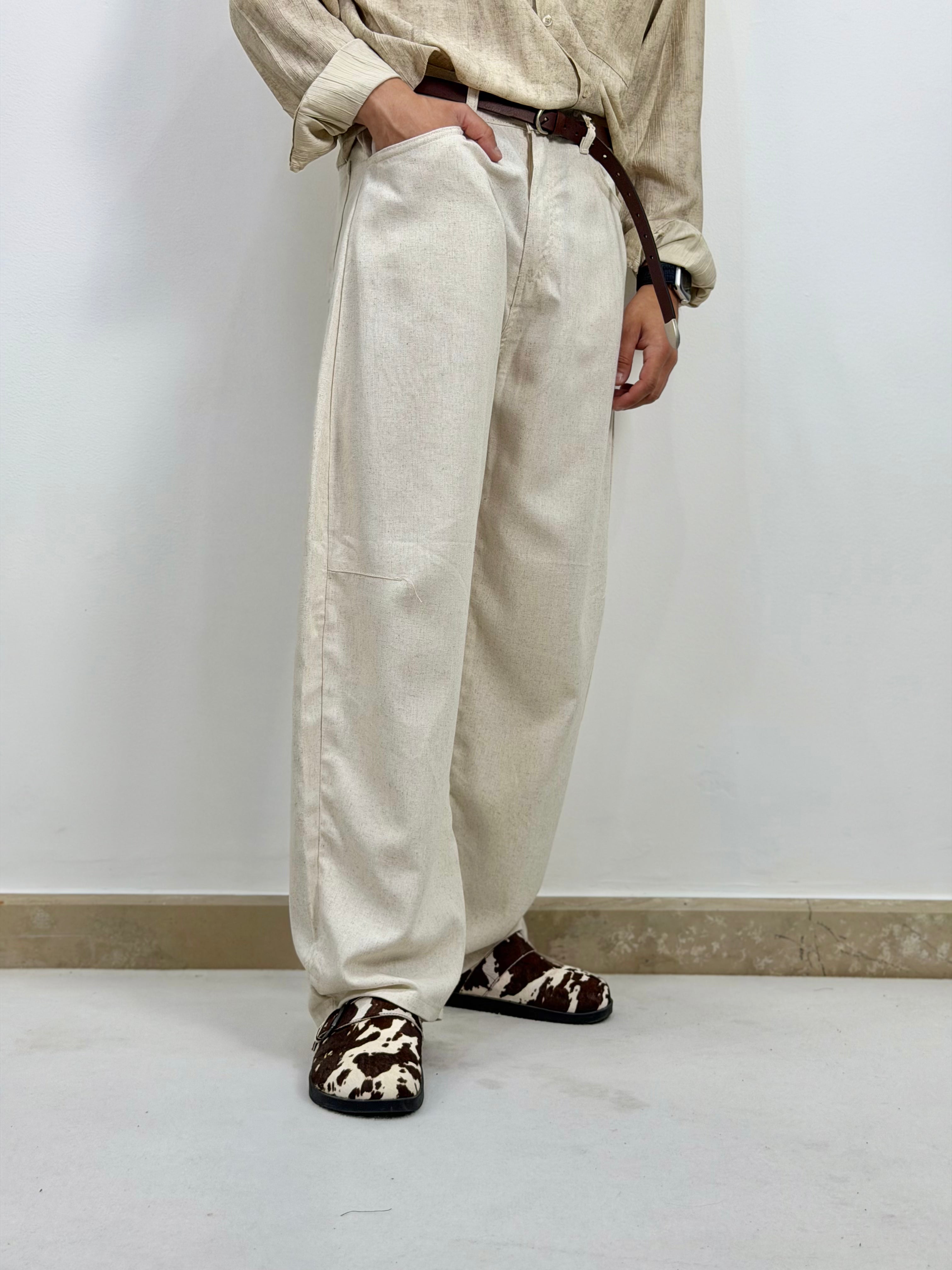 PANTALONI IN LINO BALLON