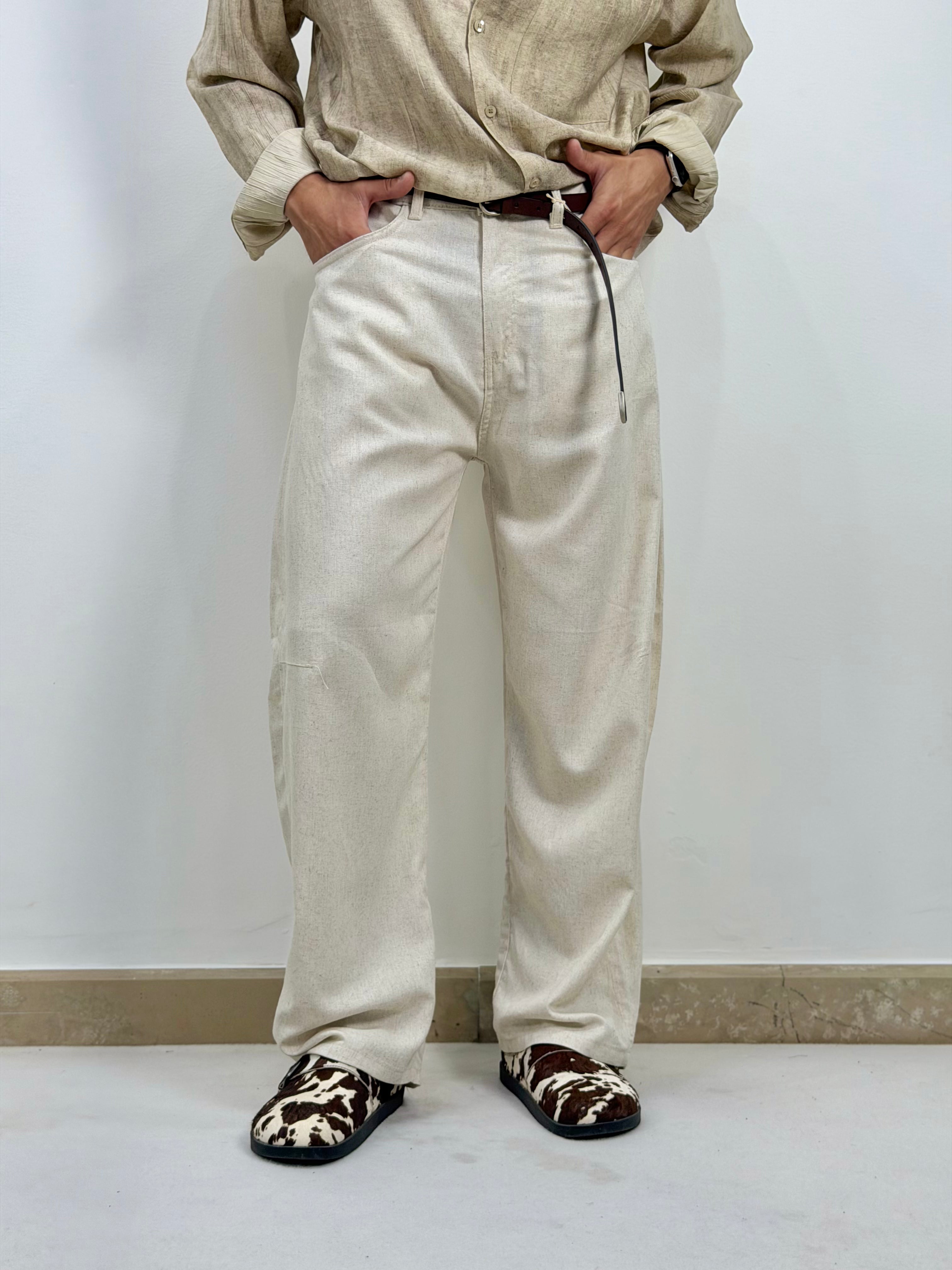 PANTALONI IN LINO BALLON