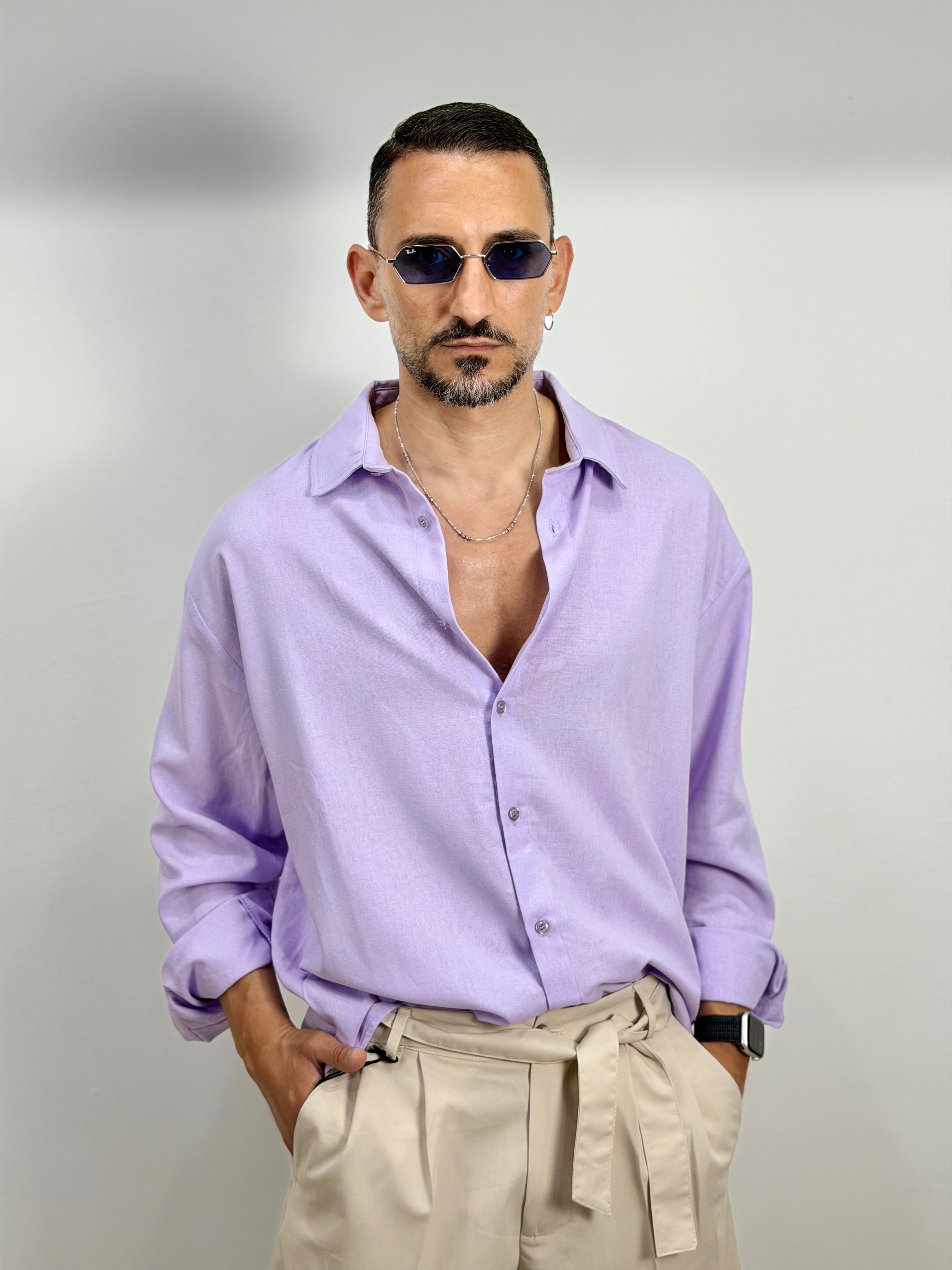CAMICIA LINO OVER