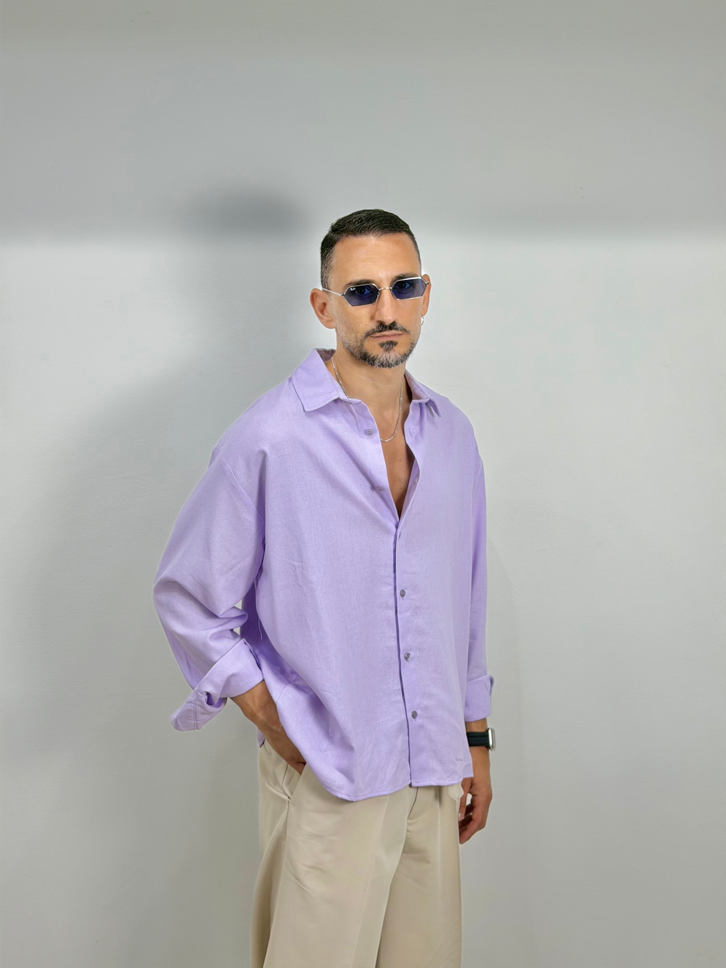 CAMICIA LINO OVER