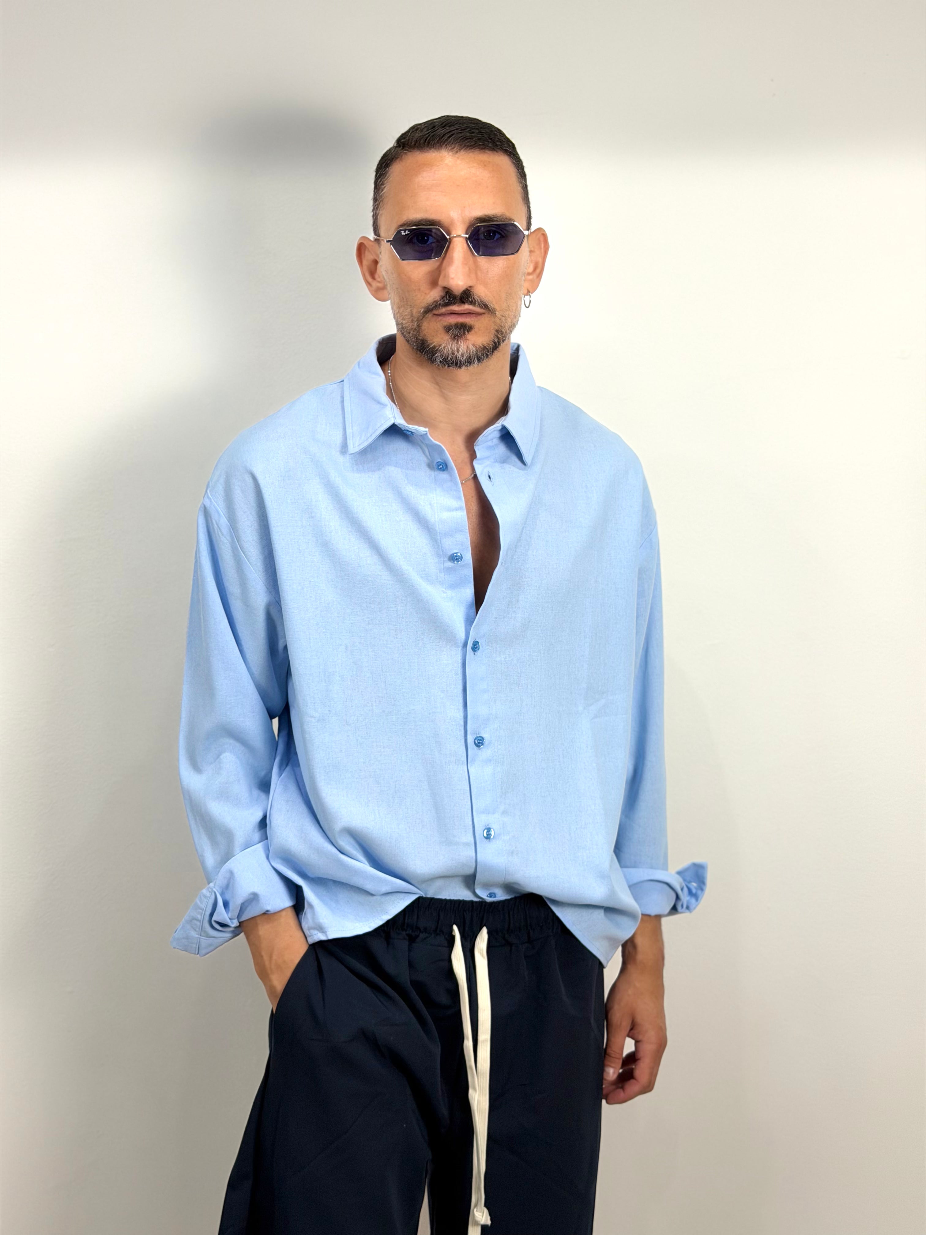 CAMICIA LINO OVER