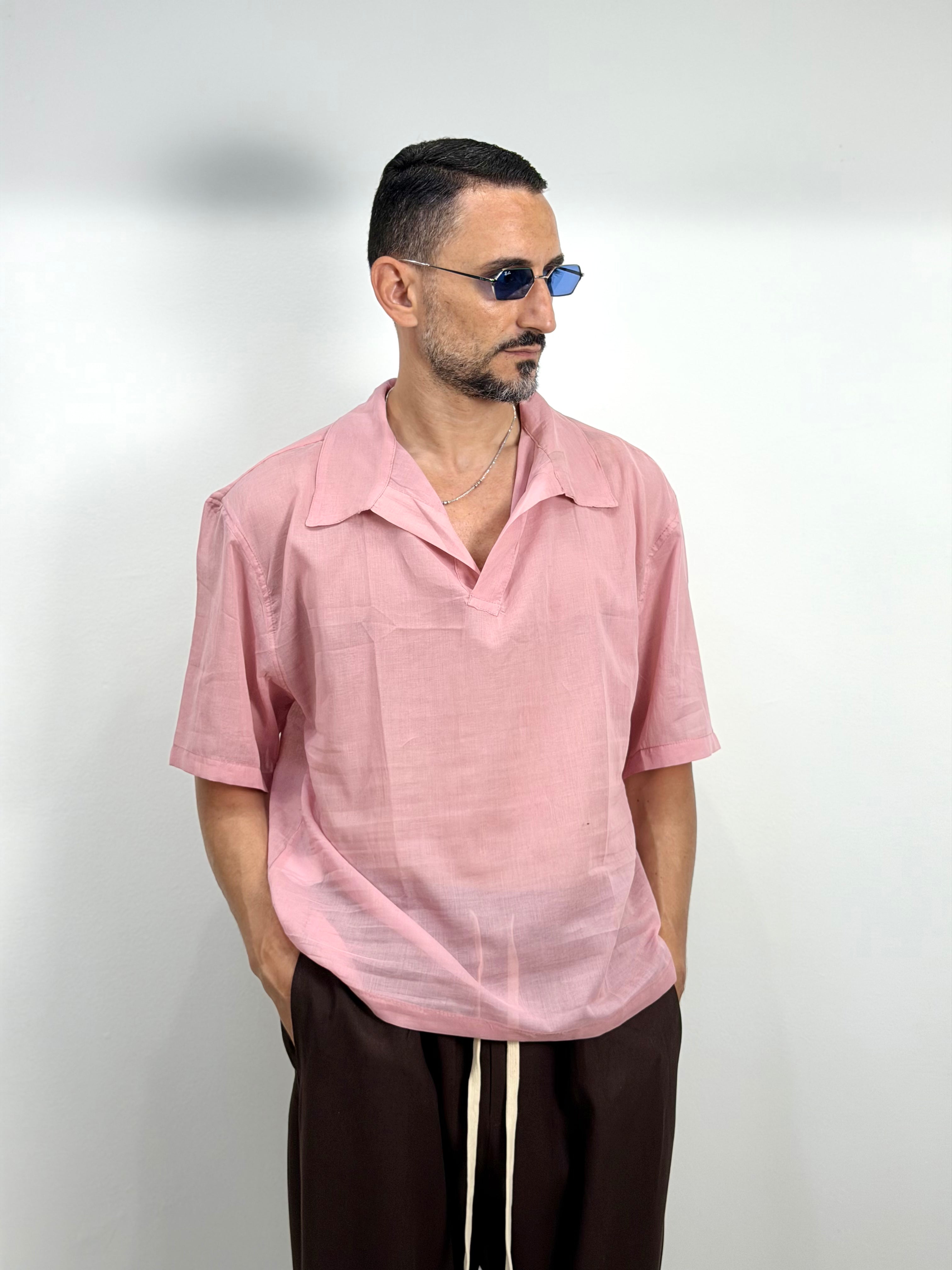 CAMICIA IN SETA SCOLLO V