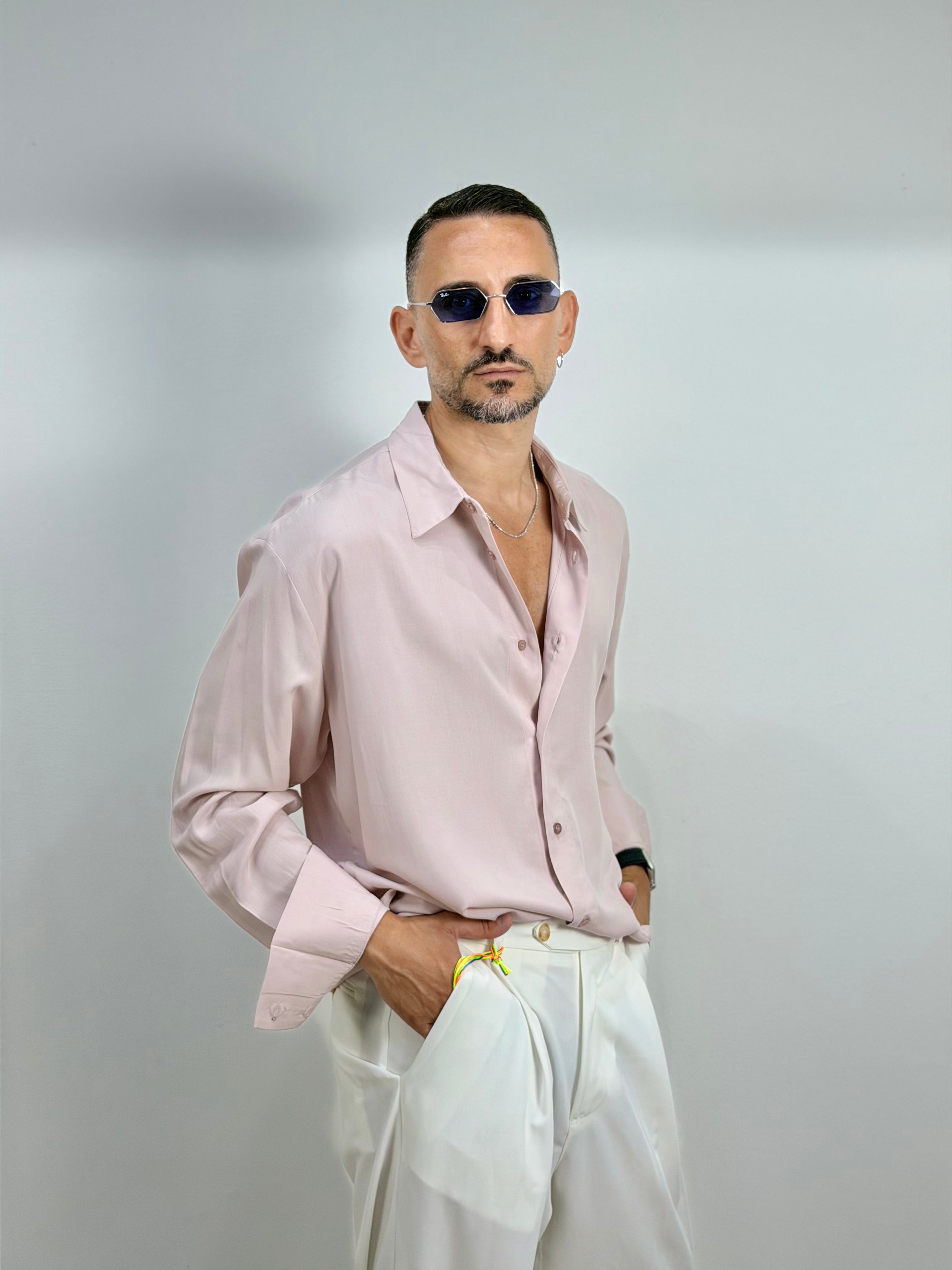CAMICIA SIMIL SETA  OVER