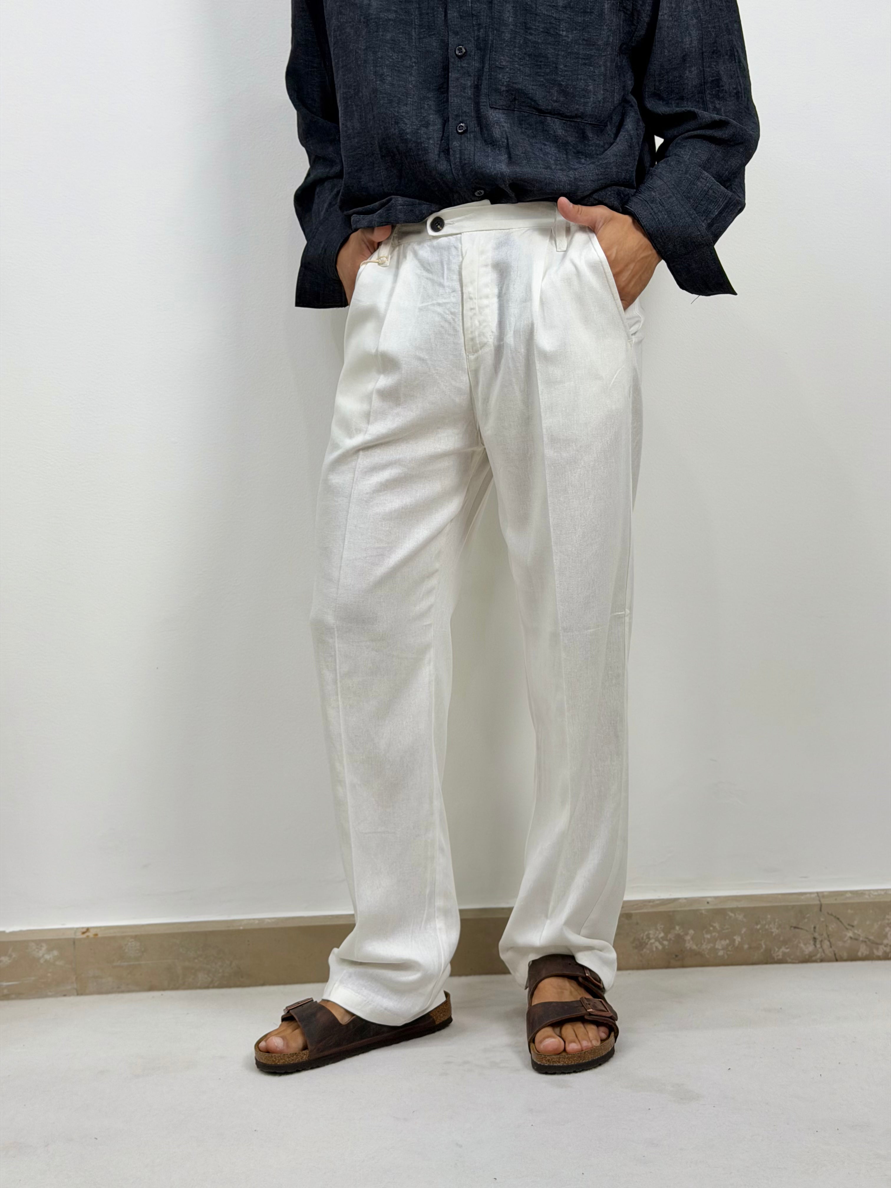 PANTALONE LOOSE FIT IN LINO