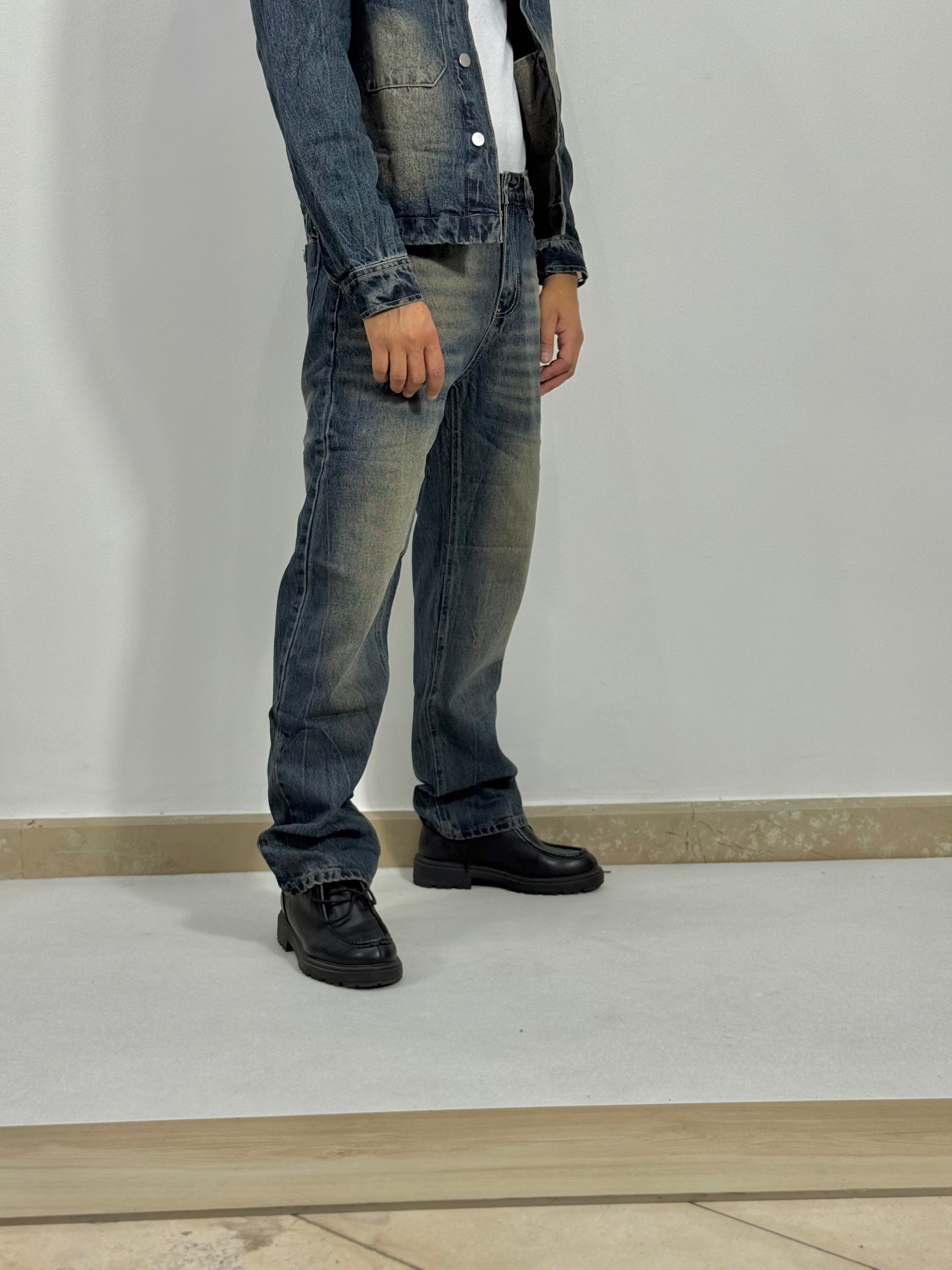 COORDINATO IN DENIM SABBIATO
