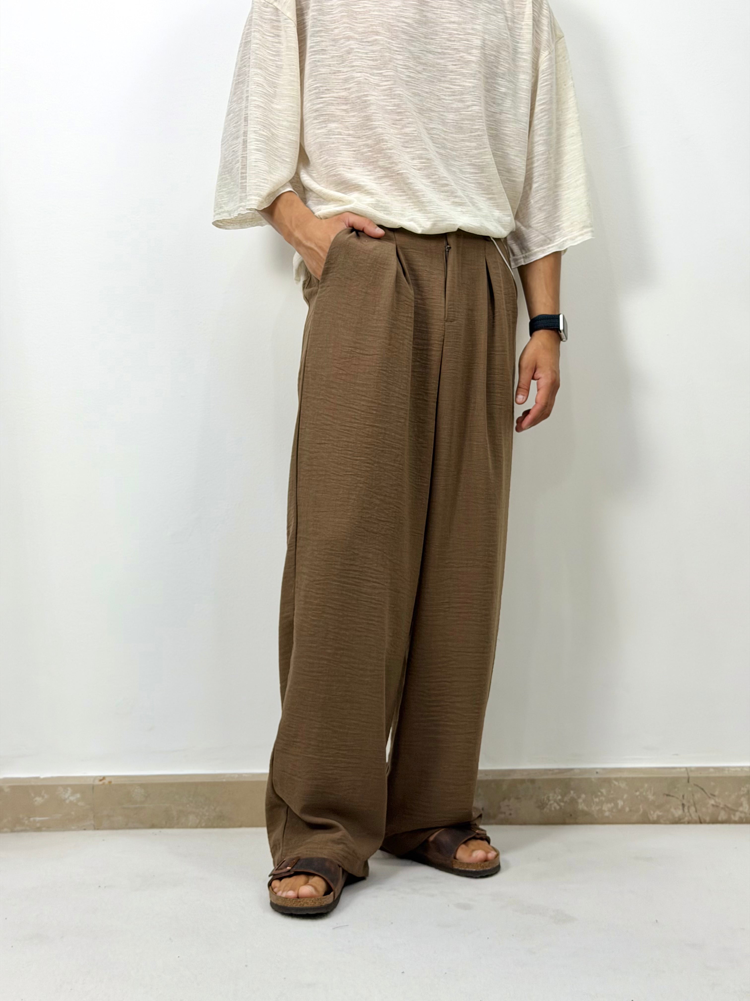 PANTALONI IN LINO SUPER PINCE