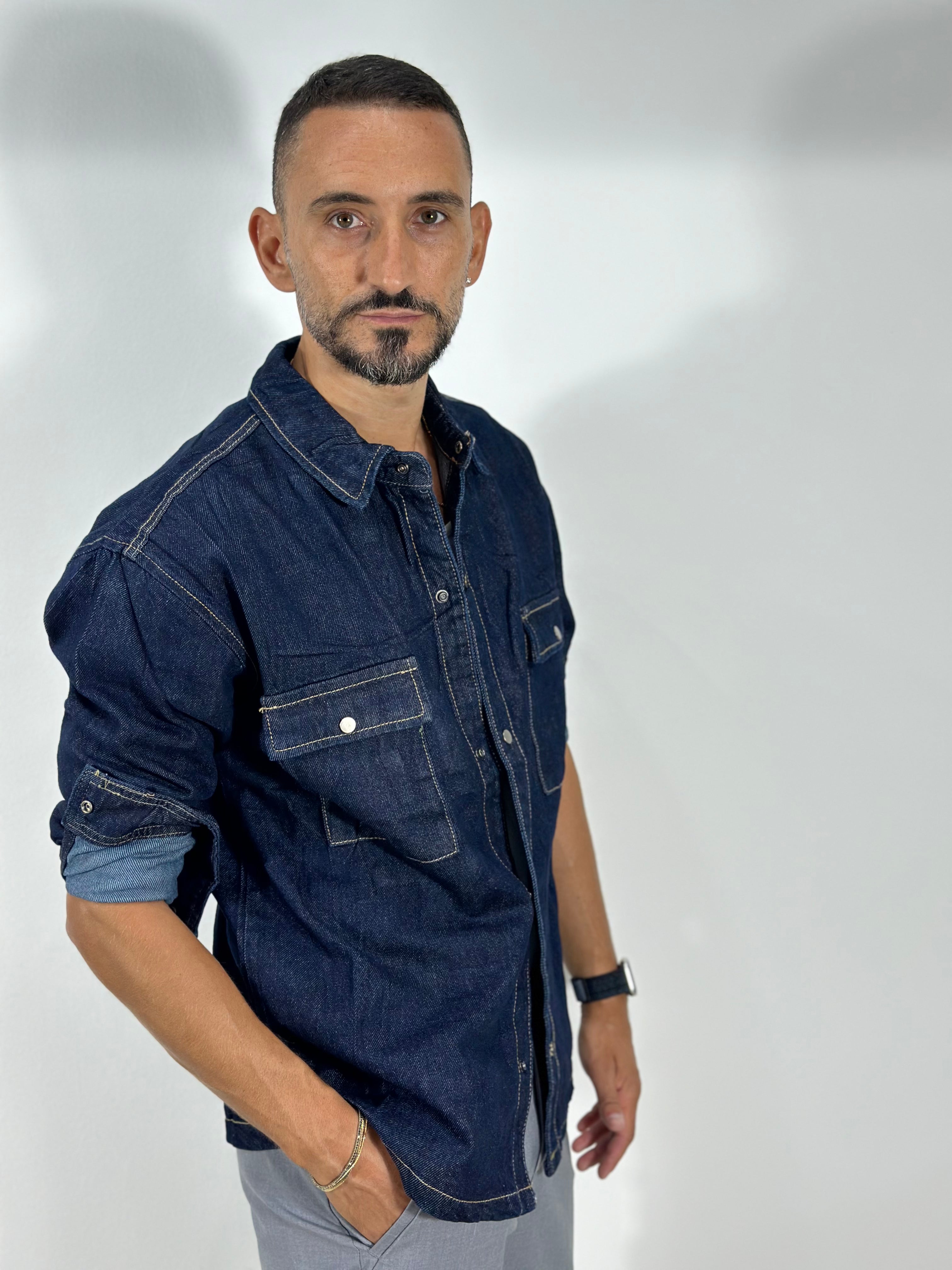 GIACCA CAMICIA IN DENIM