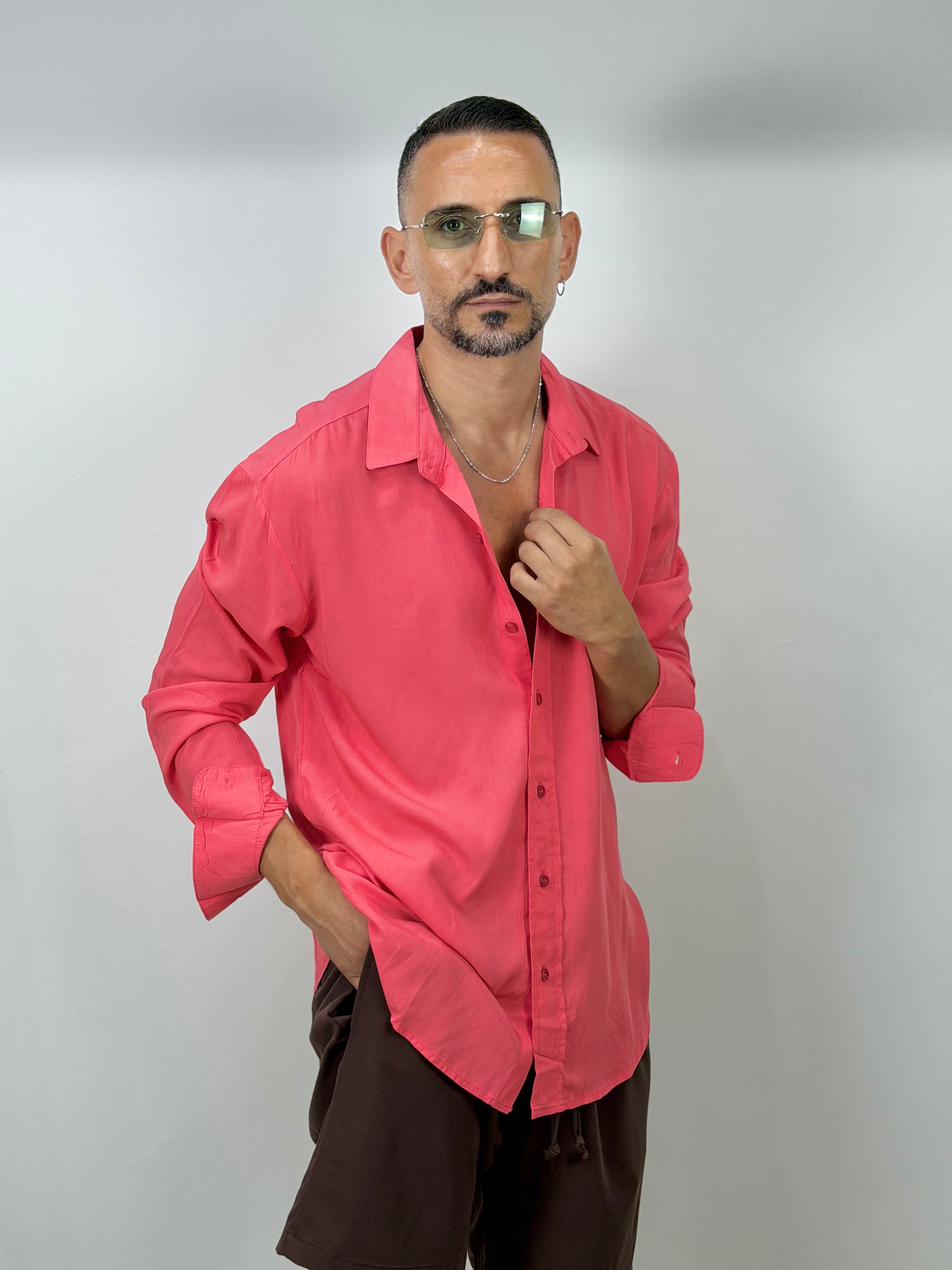 CAMICIA SIMIL SETA  OVER