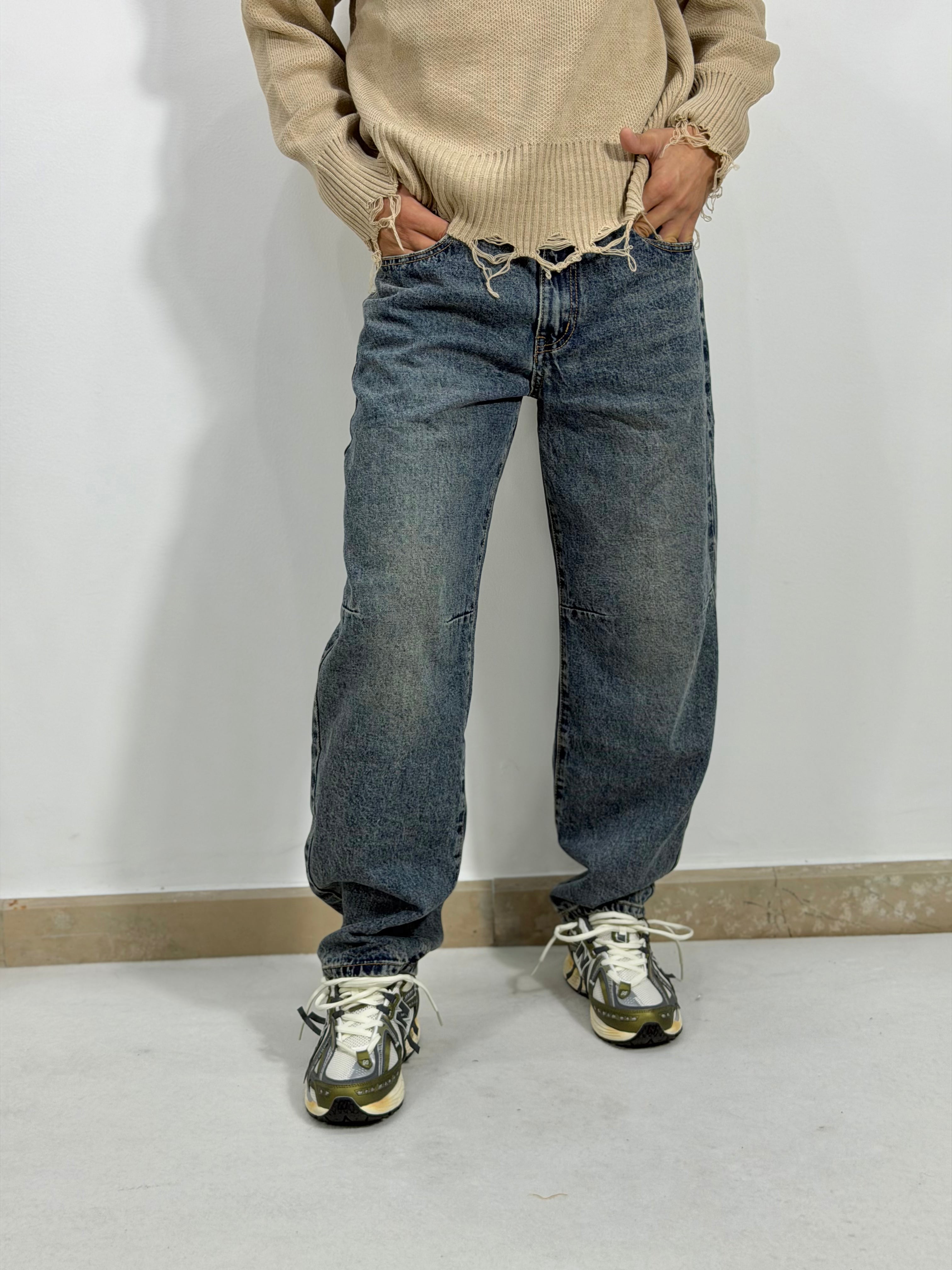 DENIM BAGGY SABBIATO