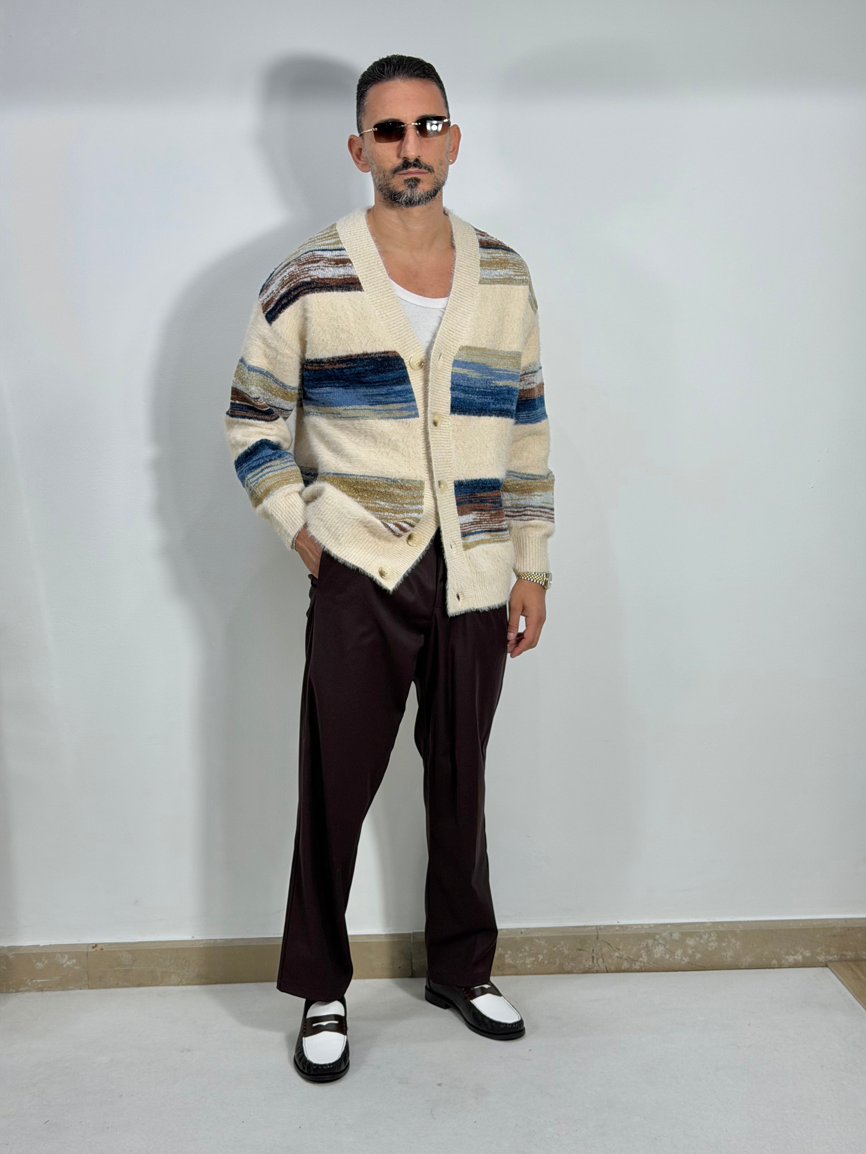 CARDIGAN RIGATO MOHAIR