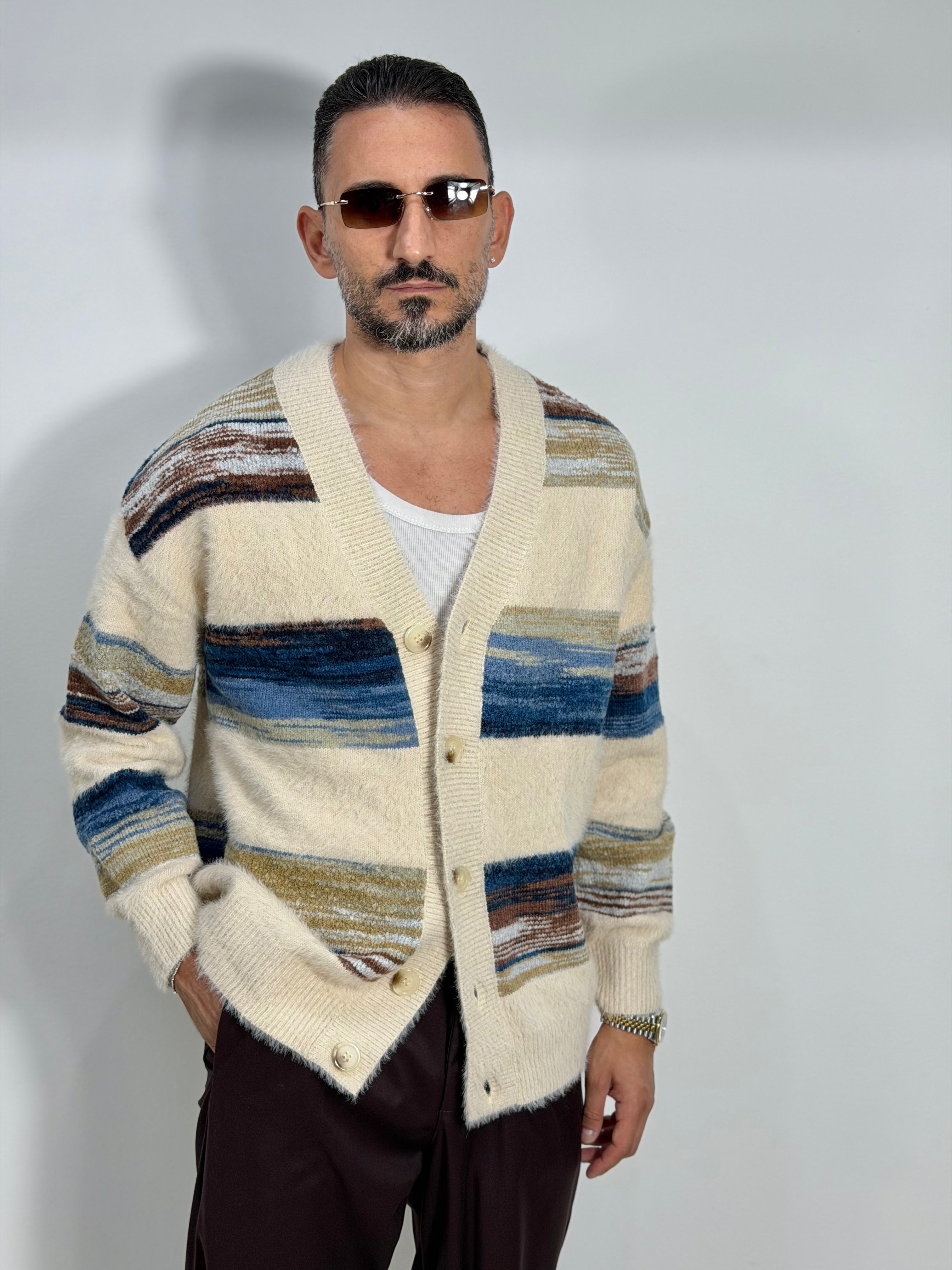 CARDIGAN RIGATO MOHAIR
