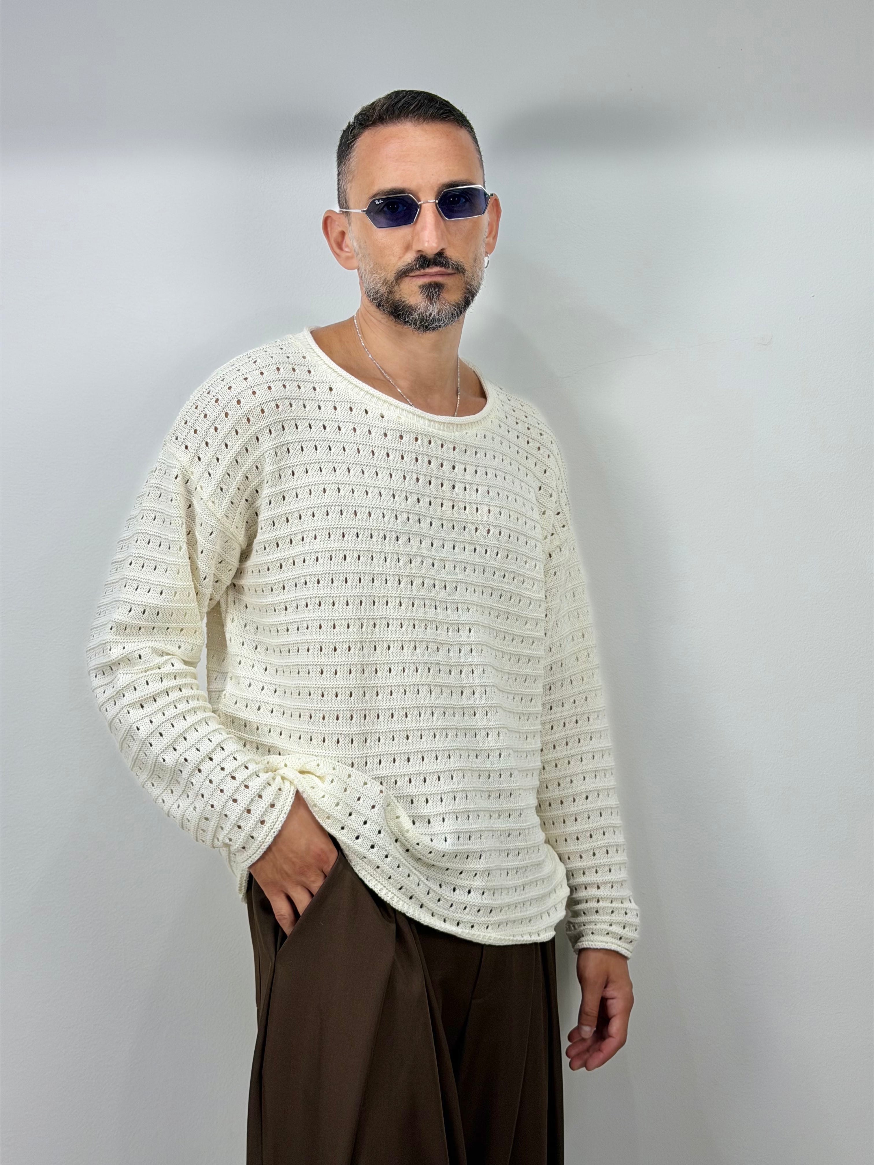 PULLOVER TRAFORATO