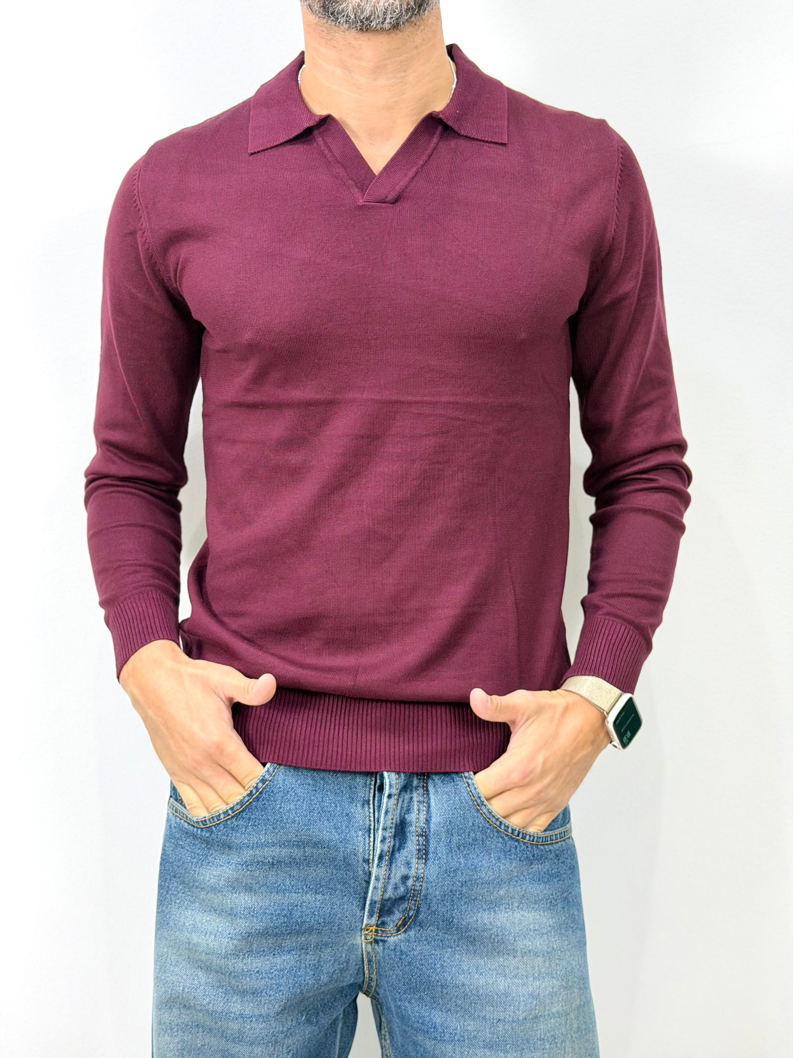 POLO IN VISCOSA SCOLLO V